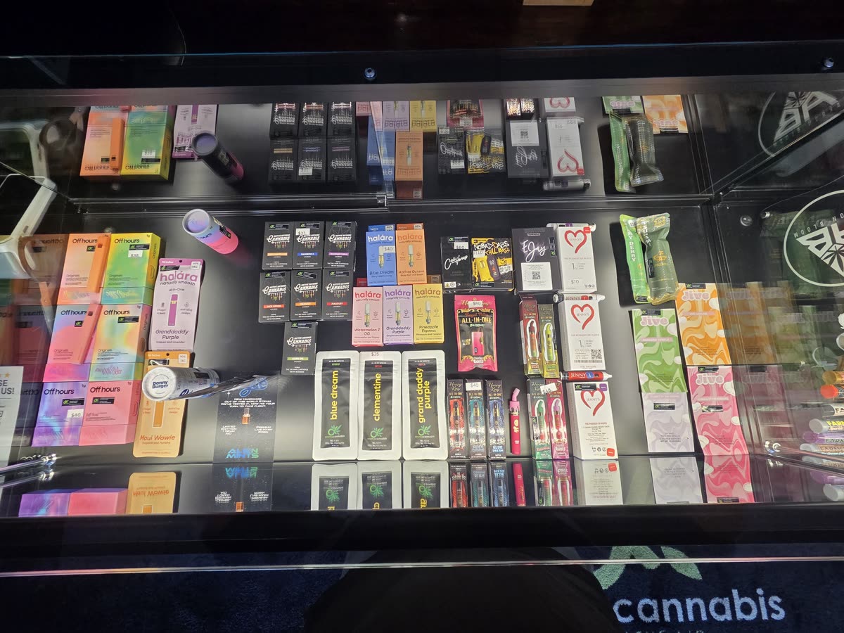 Vapes in the glass case