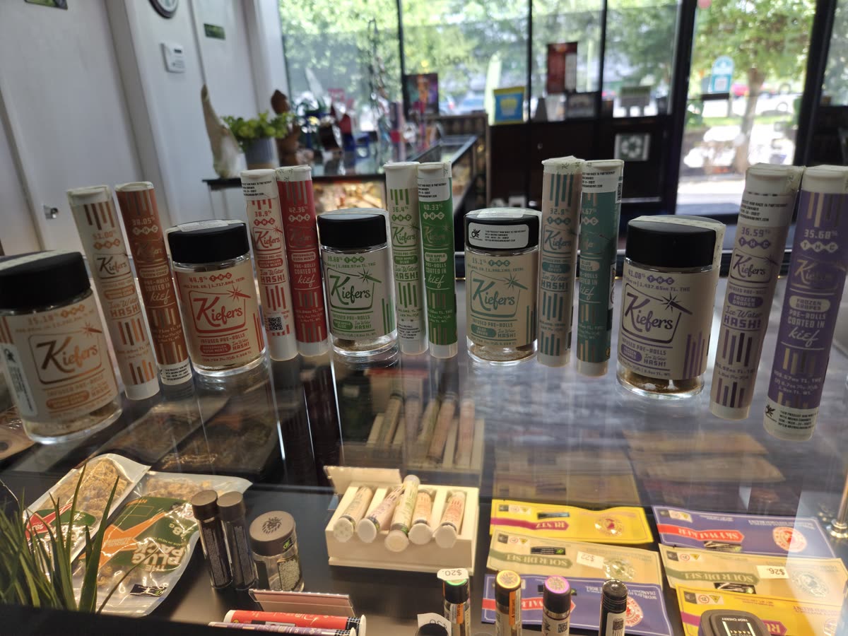 Kiefers pre-roll tubes on the Aroma counter